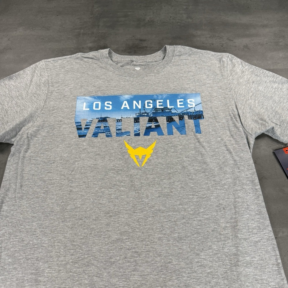 Los Angeles Valiant Overwatch Team T Shirt Adult Large Gray Video Game Promo Tee